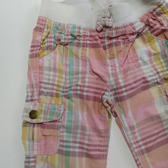 Joe Fresh Kids Child Long Shorts Size 5 Plaid Pink Green Beach Coastal School - Picture 3 of 11